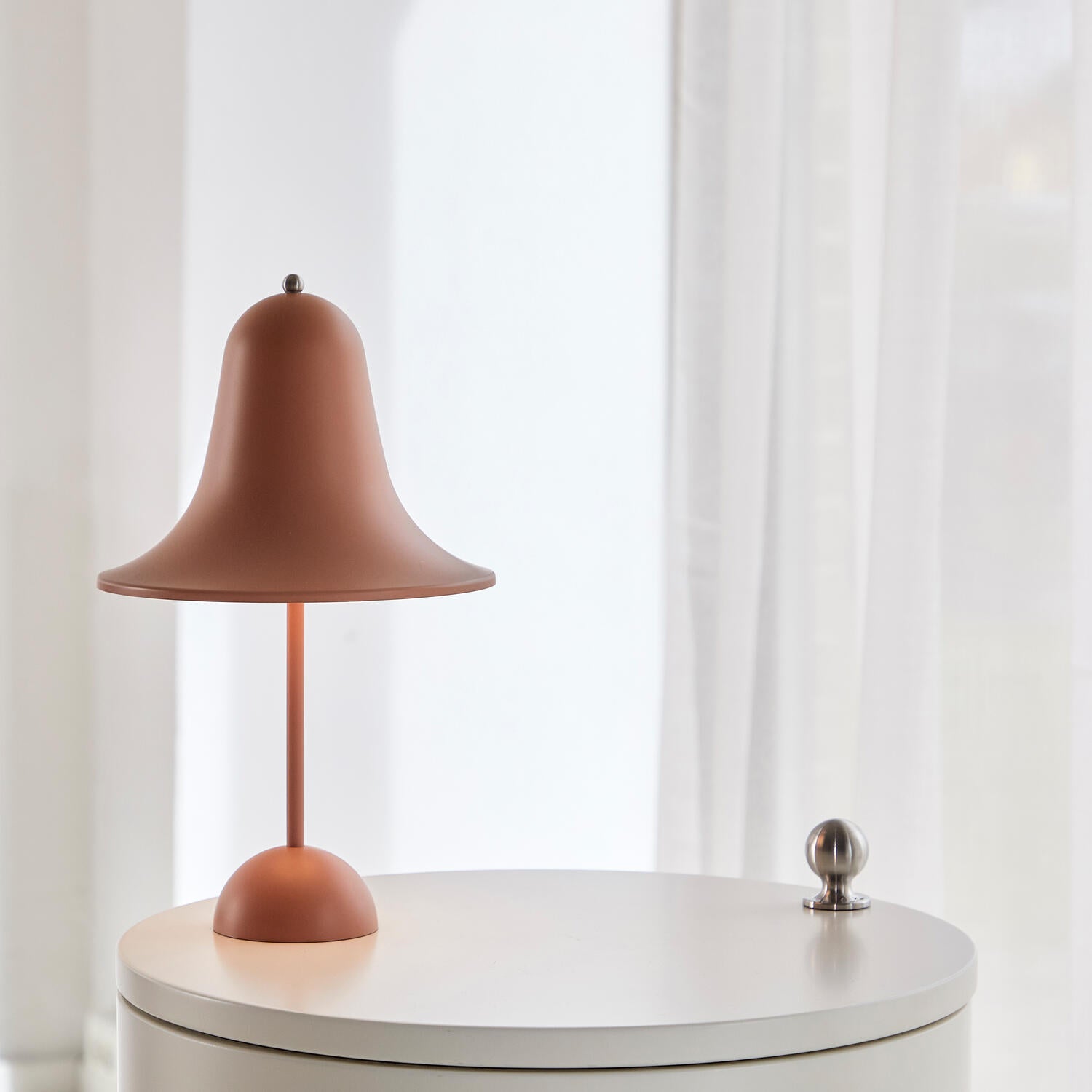 Verner Panton Pantop portable bordlampe - Matt Terracotta - Ø18